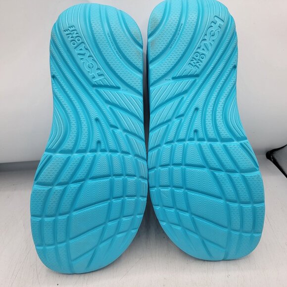Hoka One One Mens Size 14 Aqua Blue Recovery Slide Sandals Lightweight Cushioned - Picture 7 of 12